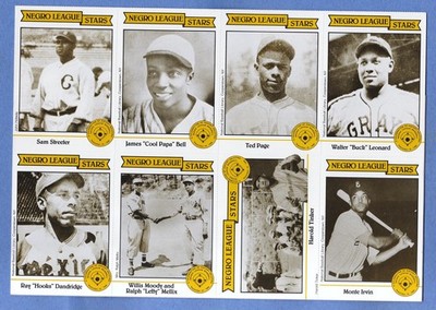 1988 Pittsburg Crawfords Negro League Stars Uncut Sheet