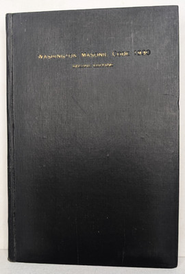 Washington Masonic Code 1930 Second Edition Annotated w/ 1950 Supplement HC