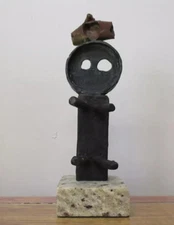 JOAN MIRO BRONZE SCULPTURE " MAN IV " SIGNED AND NUMBERED