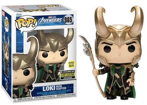 Funko Pop! Loki w/Scepter (Glow in the Dark, Avengers) 985 - Entertainment Earth