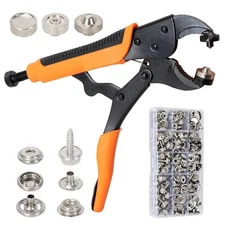 Snap Button Kit, Heavy Duty Snap Fasteners Tools, Screw Snaps on Tools Includ...