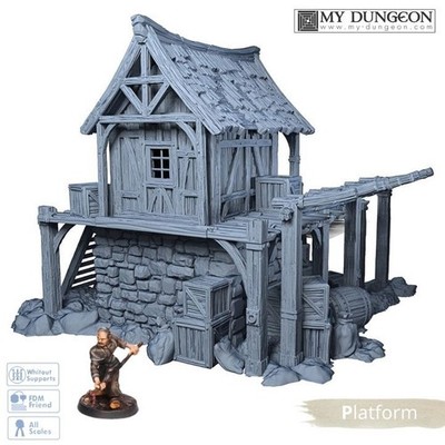 Food Store Warehouse 28mmTerrain Gelände Fantasy Tabletop