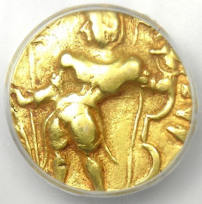 India Gupta Gold AV Stater Chandragupta II Dinar Dinara 380-414 AD - ICG VF35