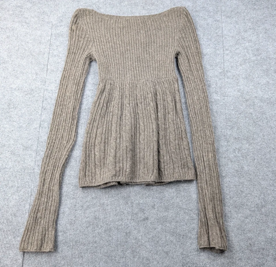 Suéter Babydoll Hollister Vintage Y2K Mujer Grande Tejido con Cable Bella Cisne Conejo Foto 2 de 4