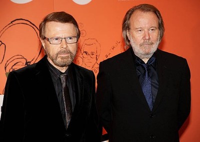 Bjorn Ulvaeus Benny Andersson at Music Industry Trusts Awards held- Old Photo
