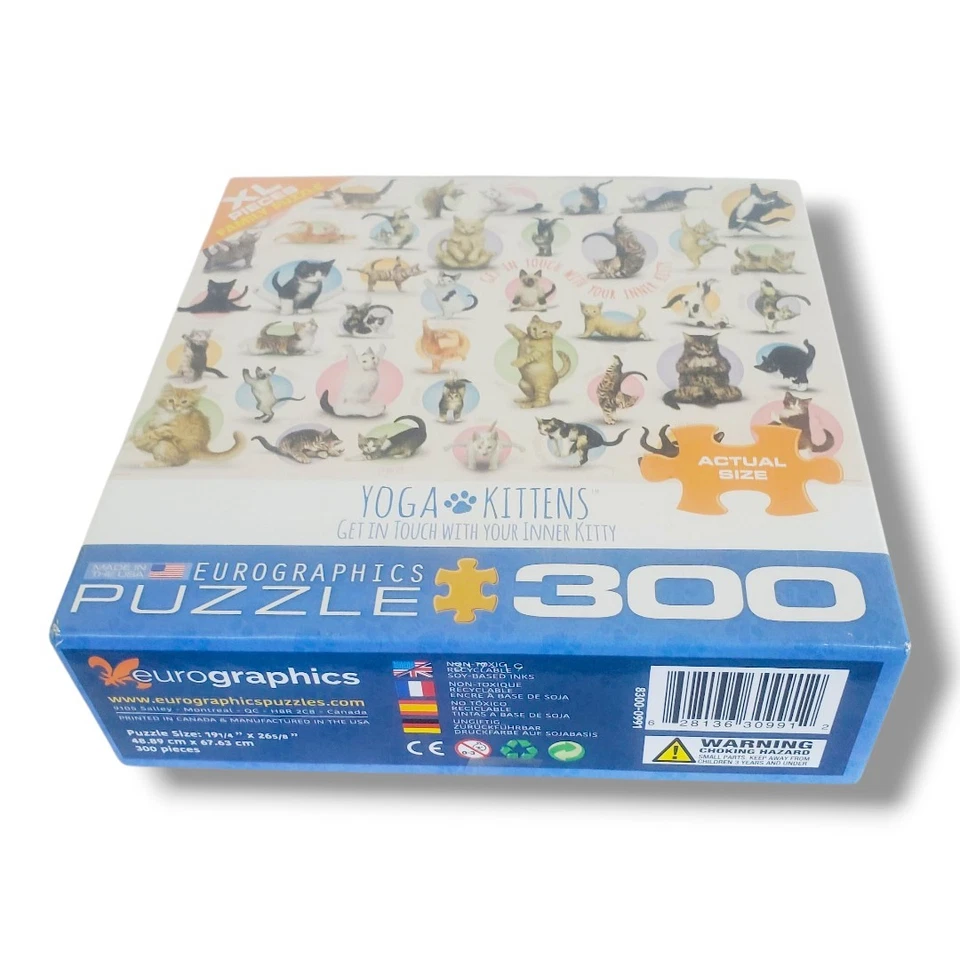 Eurographics Jigsaw Puzzle "Yoga Kittens" 300 Pieces Complete  - Image 3 of 3