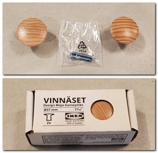 IIKEA VINNASET Solid Beech Knob 2-Pack   504....