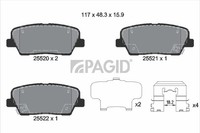Bremsbelagsatz Scheibenbremse Pagid T2175N FüR Hyundai Santa FÉ 2 CM 3 DM DMA BH