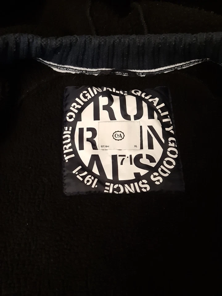 Jacke, dicke gefütterte Strickjacke, mit Kapuze, anthrazit, Gr. XL - Bild 3 von 4