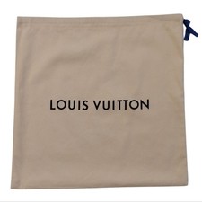 Louis Vuitton Cream Blue Drawstring Black Logo Dust Bag