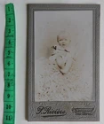 Old photo CDV: Portrait of a sitting baby - late 19th century (Rivière à Parthenay)