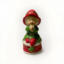 Vintage Jasco Fine Bisque Porcelain MerriBells Christmas Figurine 1970s Taiwan