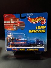 Hot Wheels Long Haulers - #1 Top Fuel Car con semirremolque azul #65867 - Nuevo en caja