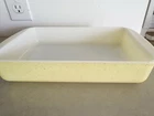 VTG Pyrex Desert Dawn Yellow Speckled Rectangle Baking Dish Dessert Casserole