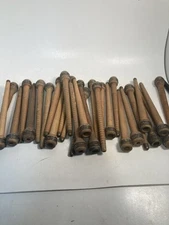 Wood Bobbins Spools Wooden Industrial Style Spindles 8.75" Wooden Quills Lot-30: