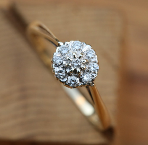 Flower Ring with Diamonds