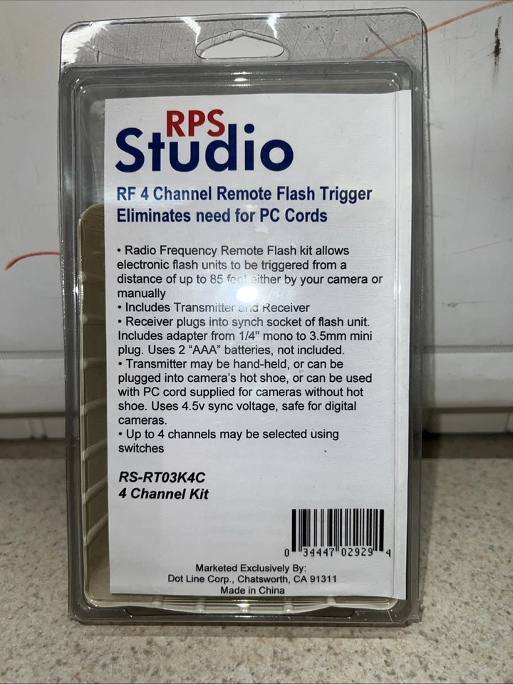 Disparador remoto de 4 canales RPS Studio RF. Kit de 4 canales RS-RT03K4C. Nuevo en paquete Foto 2 de 2