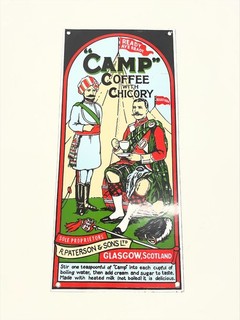 "Camp" Coffee with Chicory 1970 Vintage Sign Advertisement