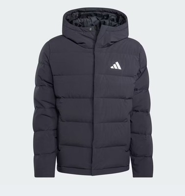 Adidas Helionic Climawarm Hooded Down Jacket Men s XL Black JN2099 Puffer New