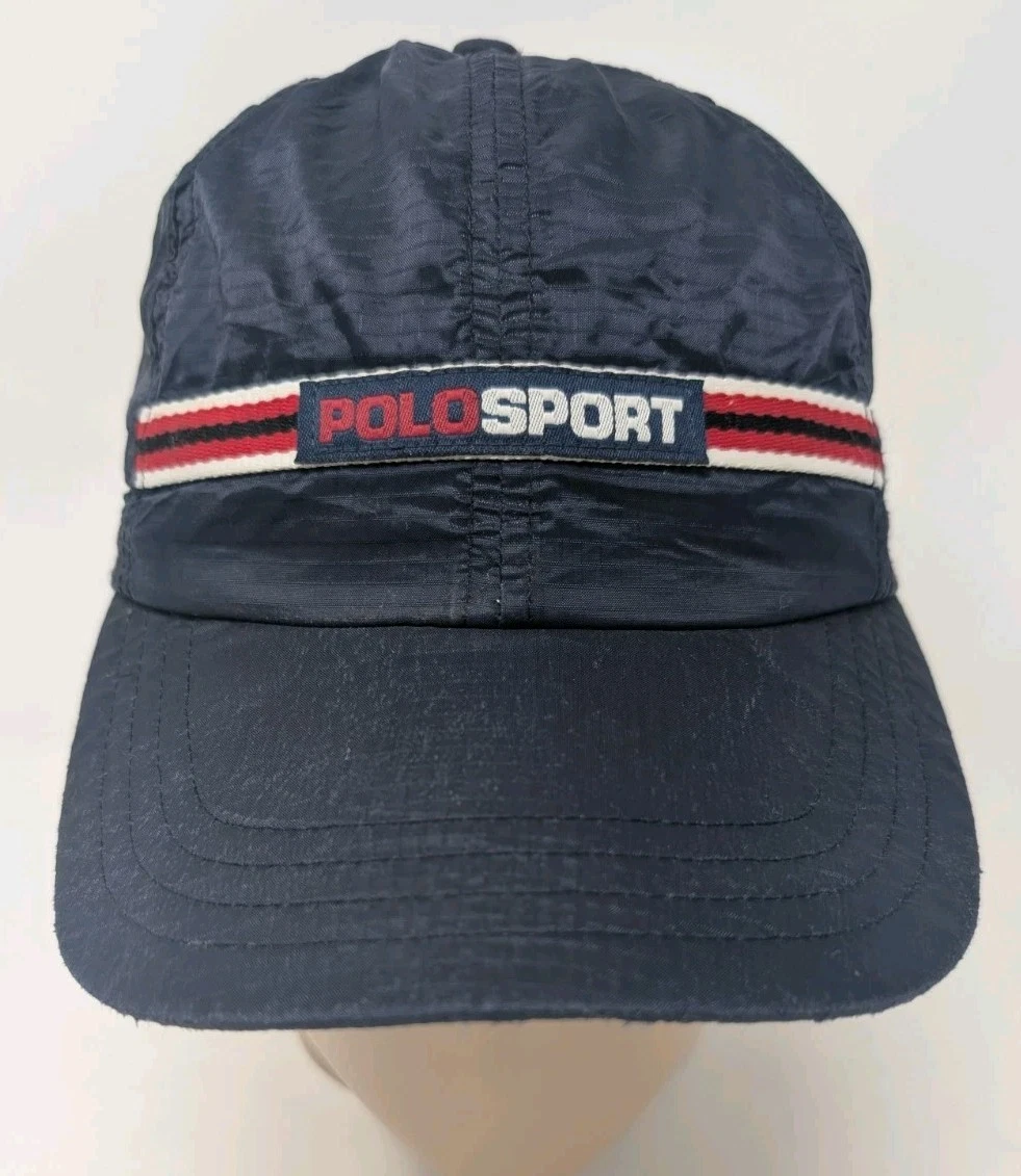 RARE-Fleeced Lined Polo Sport Ralph Lauren Spell Out Strapback Cap Hat~W3