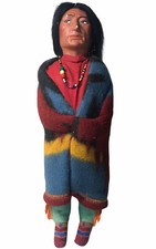 Skookum Indian Native American Doll - 12" , Bully Good ,1930's Rare Male