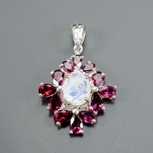 Natural gems Moonstone Pendant 925 Sterling Silver  /NP34301 - Imagen 1 de 8