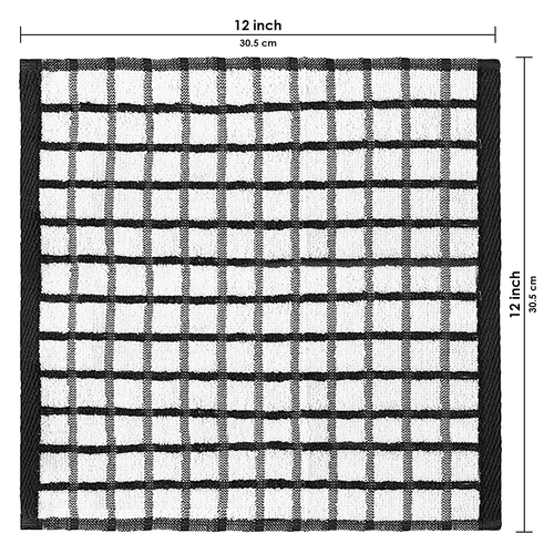 12 Pack Premium Dish Cloths for Kitchen Heavy Duty 100% Cotton 12x12 in Multi - Picture 3 of 8