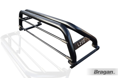 Black Sport Roll Bar + LEDs + LED Brake Light To Fit Fiat Fullback 2016 - 2019 - Picture 6 of 12