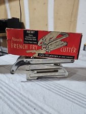 Vintage Ekco Miracle FRENCH FRY TAGLIAPATATE acciaio inox, senza lame.