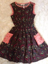 MATILDA JANE Friends Forever ISLA Dress Brown Floral 435 Dress 8 EUC