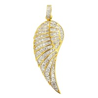Fashion Women Charm Jewelry 14k Gold Over Angel Wings Pendant Without Chain Fashion Women Charm Jewelry 14k Gold Over Angel Wings Pendant Without Chain