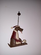 Brown Dog Christmas Ornament 3" Tall