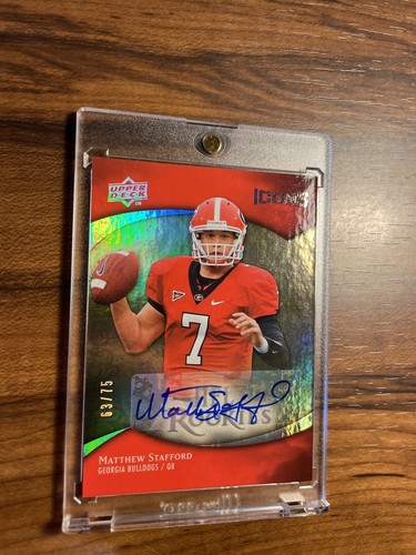 2009 Oberdeck Symbole MATTHEW STAFFORD Rookie Karte RC AUTO/75 Gold. Heiß! - Bild 4 von 4