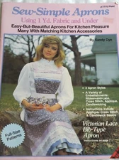 Plaid Craft Sewing Pattern Book SEW-SIMPLE APRONS 7770 by Sandy Dye UNCUT