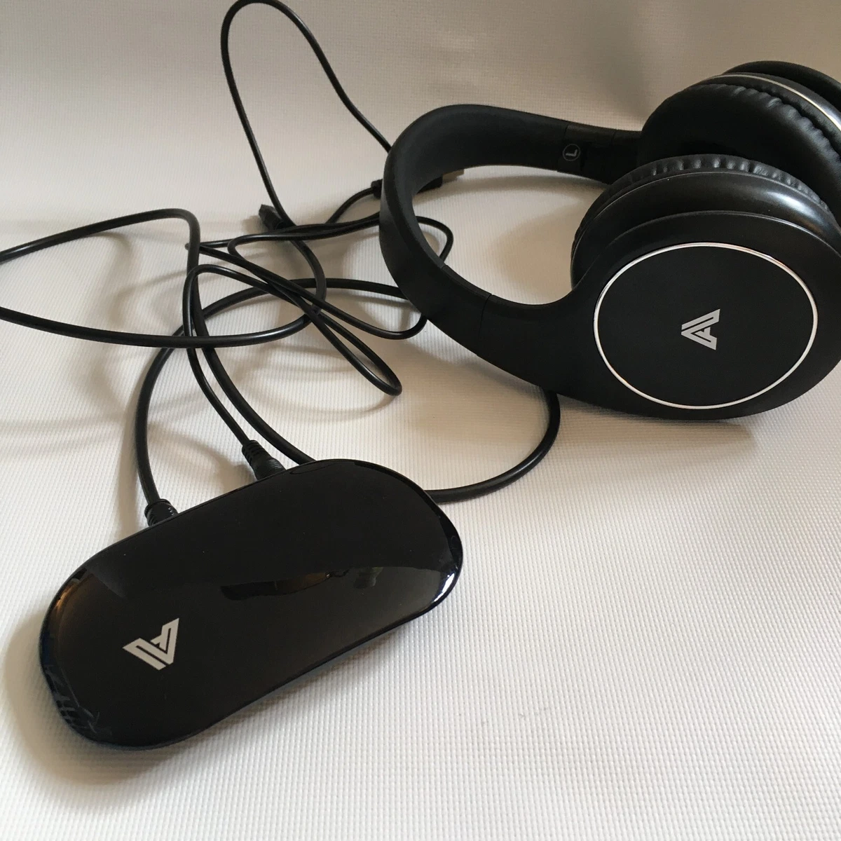 Wireless Headphones for TV Watching w 2.4GHz RF Transmitter UNTESTED