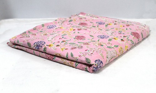 Indian Floral Designs 100%Cotton Fabric Screen Printed Dressmaking Sewing Fabric - Picture 80 of 210