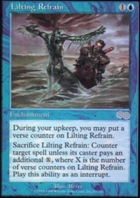 MTG magic cards 2x Lilting Refrain Urza's Saga Light Play, English