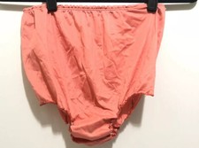 Vintage Thin Soft Pink Coral Nylon Bikini Panties High Waisted Sissy Size Small