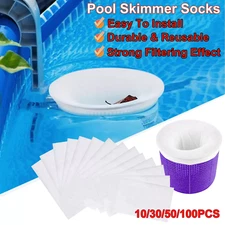 1-100Packs Pool Skimmer Socks Filter Replacement Savers for Basket Swimming Pool