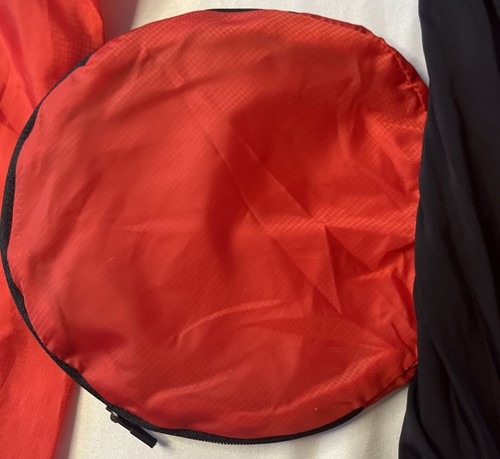 Men’s XL Greenlayer Sports Wind Breaker w/Pouch-Orange & Black *NEW* - Picture 3 of 7