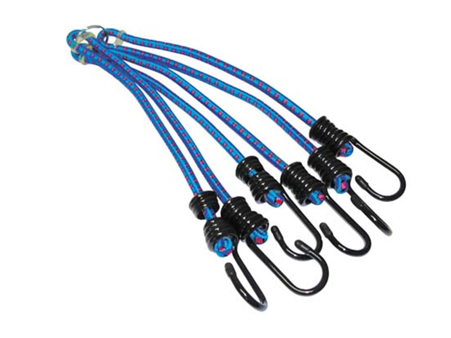 18-Pack Army Olive Bungee Cords - 45cm X 8mm With Plastic Coated Ends (Occy Straps)