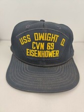VTG USA MADE Eisenhower CN69 Navy Military Trucker Hat Cap BROKEN SNAPBACK