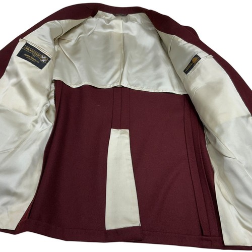 38S Crickateer Mens Blazer Sport Coat Jacket Burgundy Maroon Purple Red Gold Btt - Picture 15 of 19