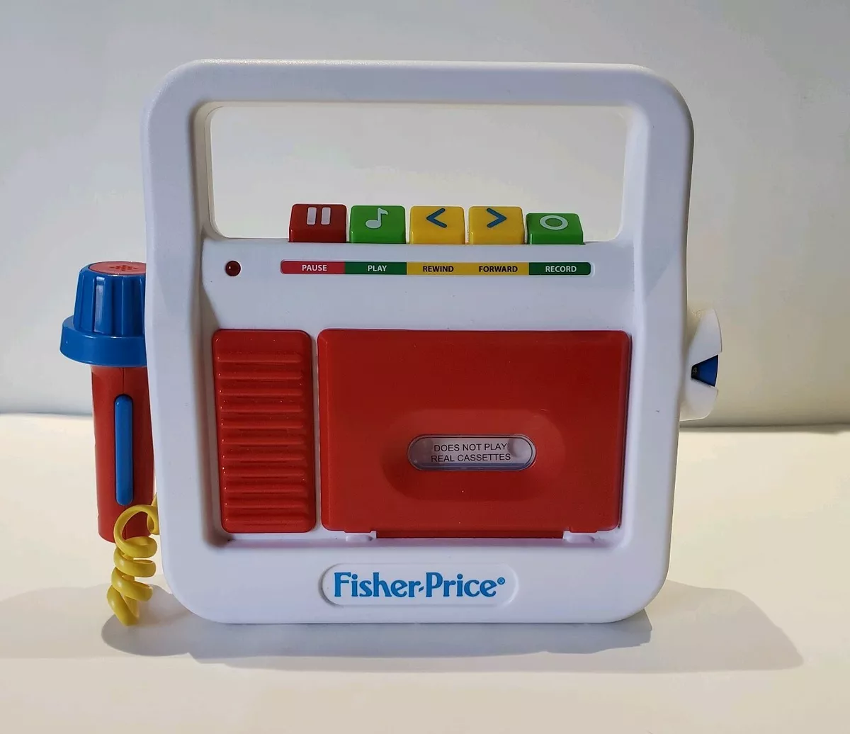 Fisher Price Cassette Player Recorder One Tape with Microphone