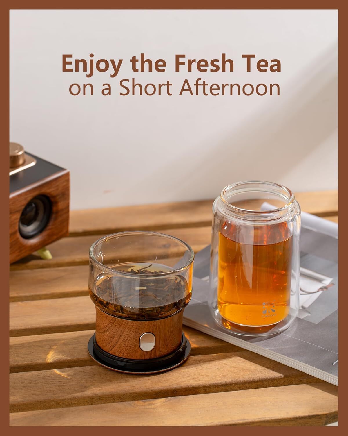 Smart One Touch Tea Maker, Small Glass Teapot for Loose Tea Maker