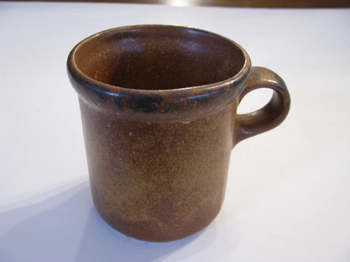 Vintage McCoy 1412 Canyon Mesa Rim Stoneware Lot 2 Rustic Coffee Tea Mugs Cups