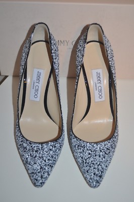 JIMMY CHOO ジミーチュウ ハイヒール ROMY100 グリッター NEW Jimmy Choo ROMY 100 Pointy Toe Pump Heel Shoes Black