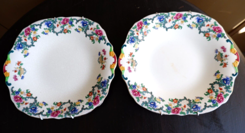 Two Vintage Royal Cauldon 'Victoria' Cake Plates - Photo 1 sur 8