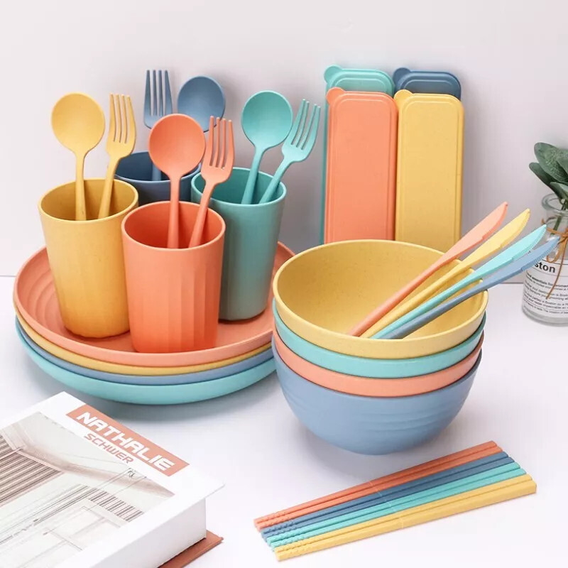 Cutlery Set Plastic Dinner Sets For Caravans 32 Piece Plastic