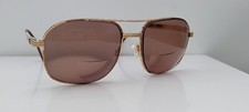 Vintage Charmant 7711 Brown Gold Pilot Titanium Sunglasses Japan FRAMES ONLY